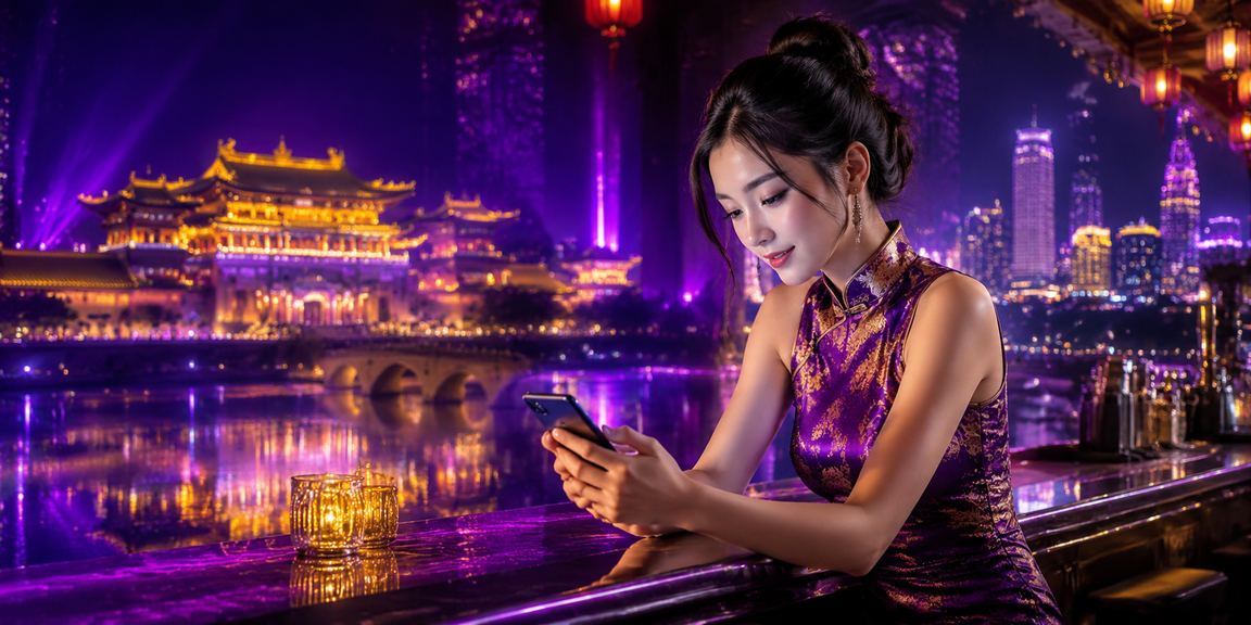 Ánh đèn neon về đêm tại Huế gợi lên không khí sôi động của live casino trực tuyến